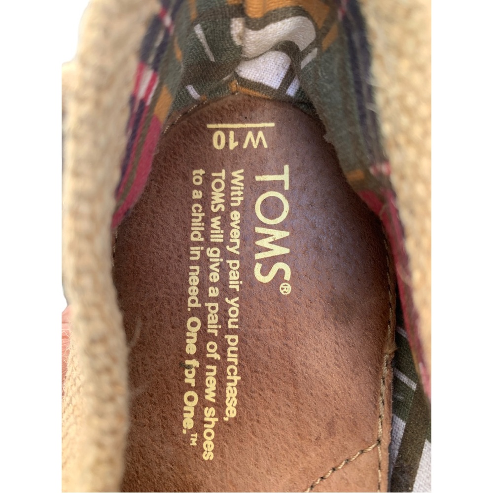TOM'S Women's Slip On Shoe Tan Size 10 - Picture 9 of 9